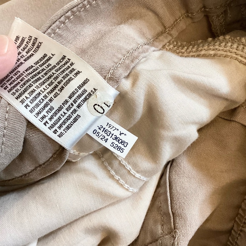 American Eagle 4 Short Baggy Wide Leg Mid Rise Tan Beige Cargo Pants Womens 2024 - Picture 9 of 10